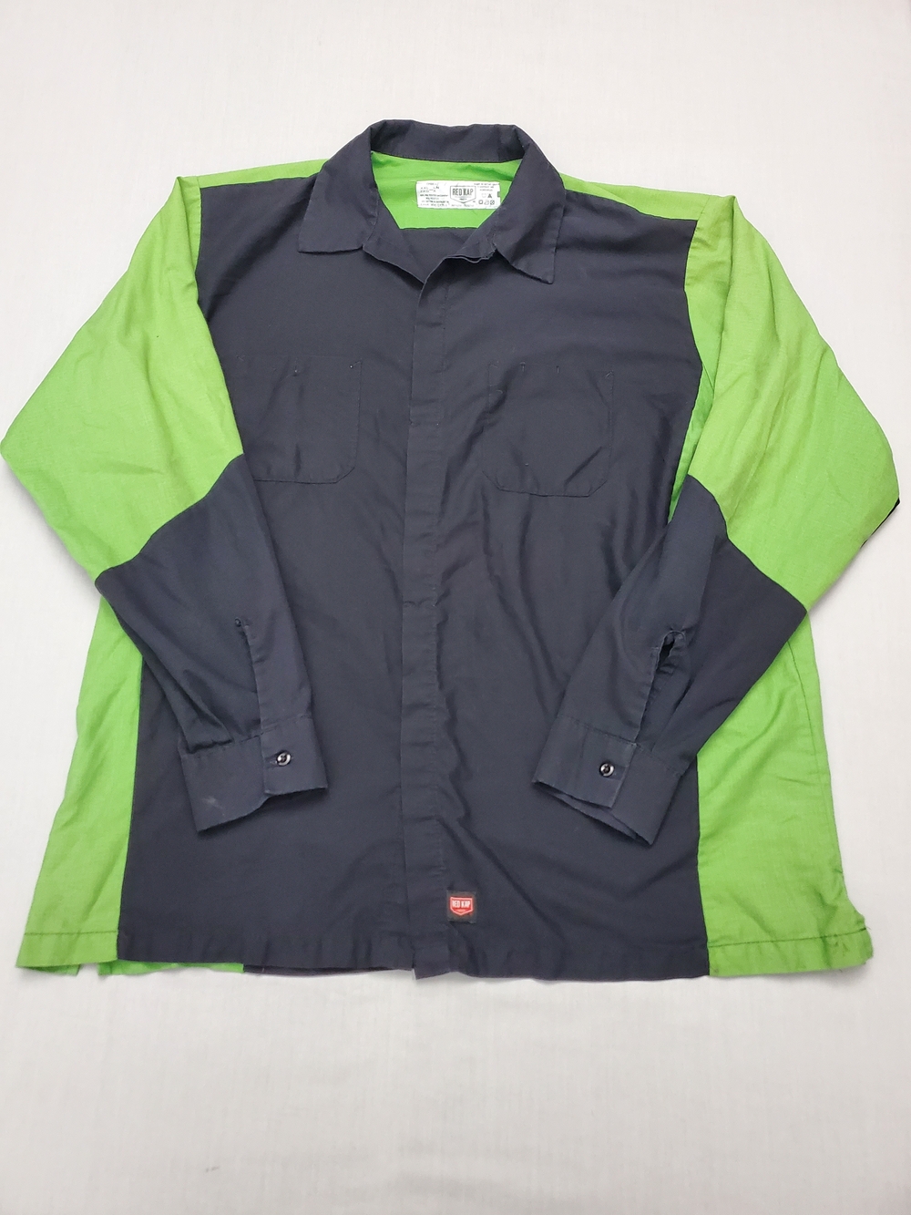 Red Kap Men's 2XL Black/Green Long Sleeve Shirt